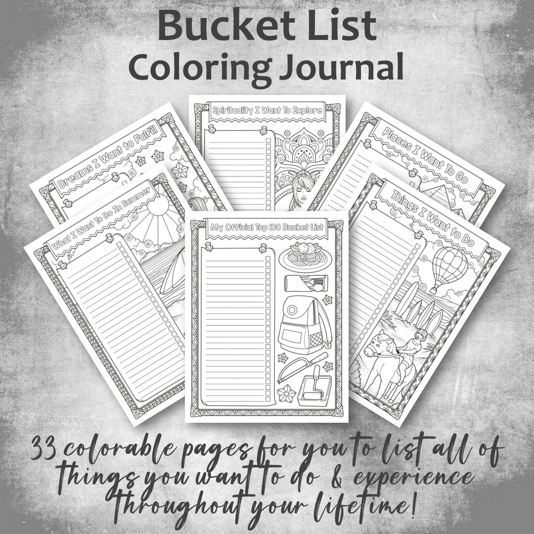 California Bucket List Coloring Book - Printable – My Bucket Journals